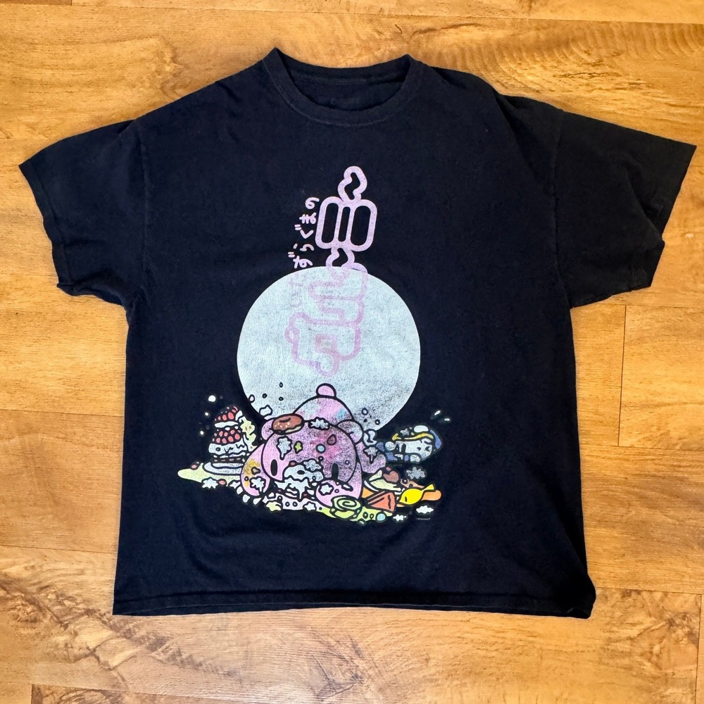Gloomy Bear T Shirt Mori Chack The Naughty Grizzly Moon Black Pink Anime Medium